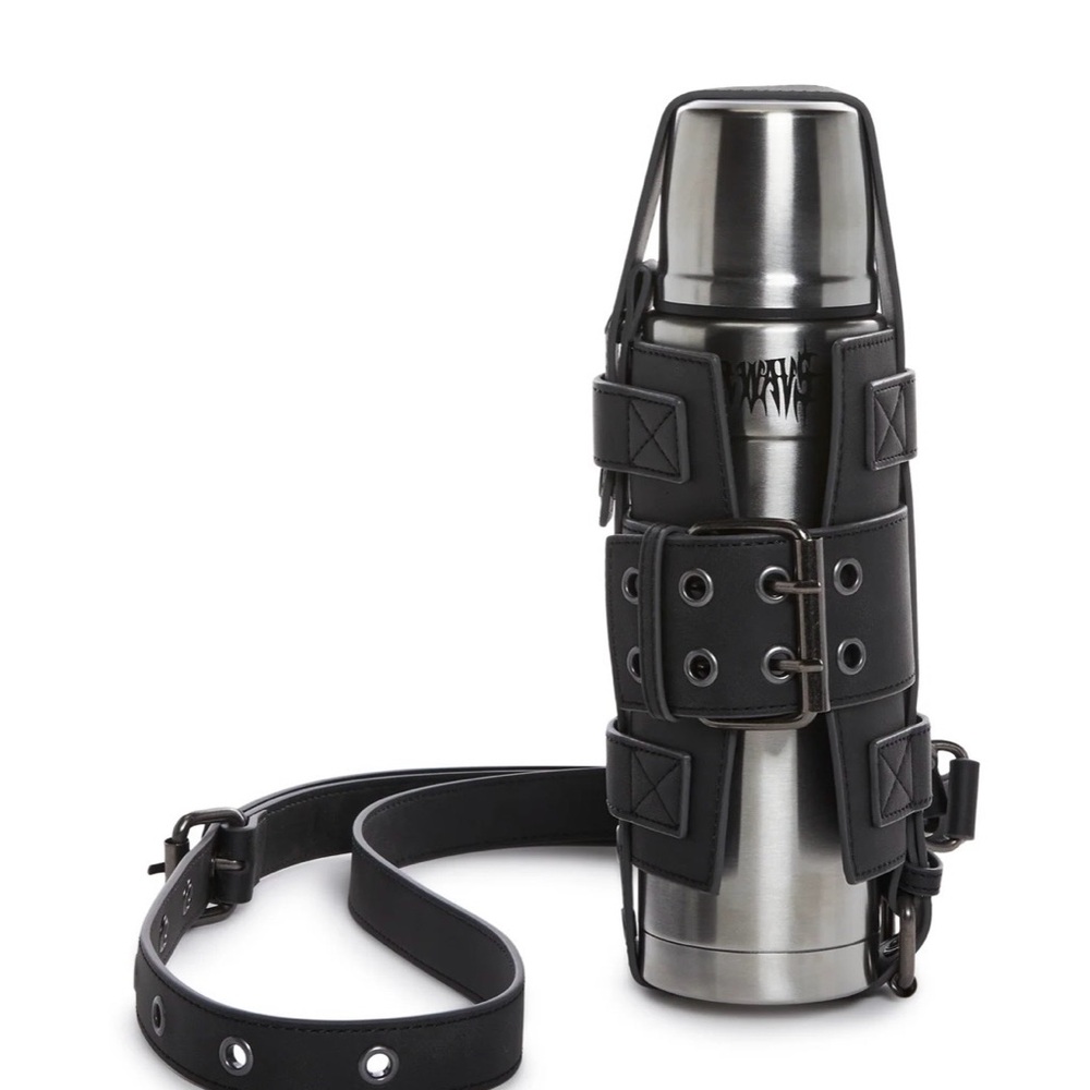 RARE HTF Dolls Kill Darker Waves Thermos and belt carrier.  New in packaging - Picture 4 of 6